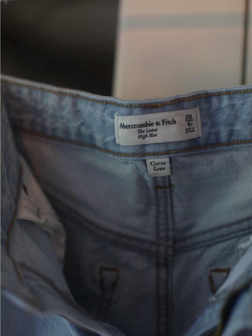 Curve Love Abercrombie & Fitch The Loose High Rise Jean, Women’s Size 28 (6R) - Picture 6 of 9